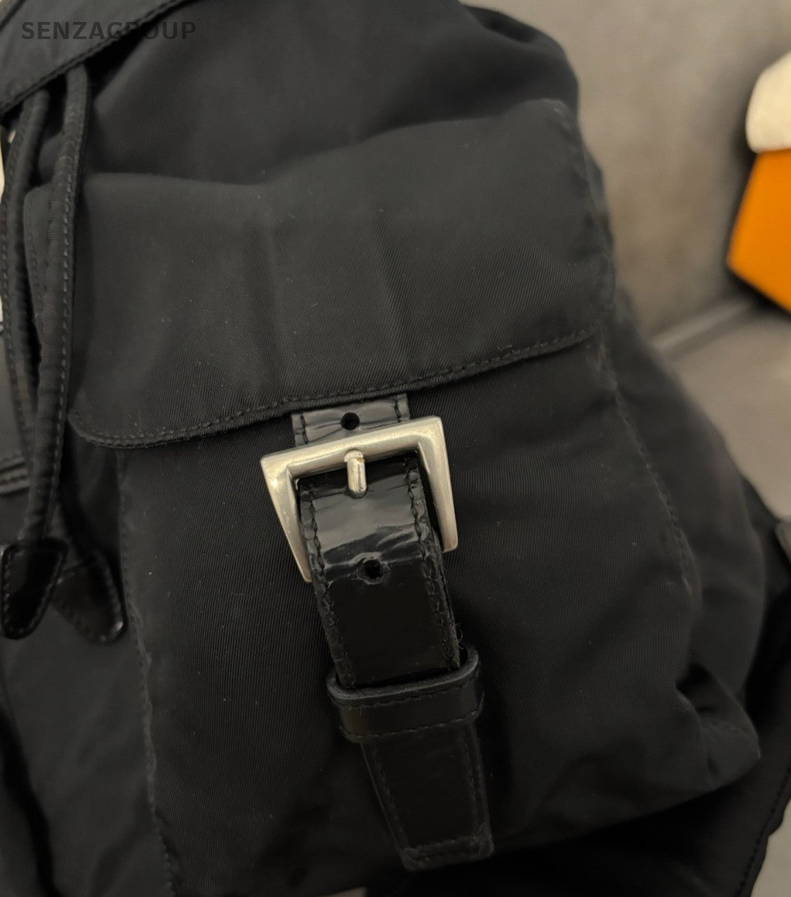Prada GM Backpack Black Silver Unisex Adults Classic