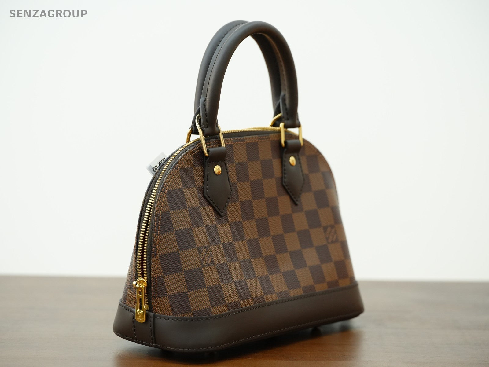 Louis Vuitton Alma BB Damier Ebene Top Handle 2way Shoulder Handbag Classic