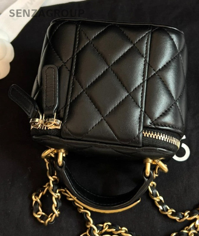 CHANEL Vanity Case Top Handle Chain Shoulder bag Crossbody Almost Brand NEW