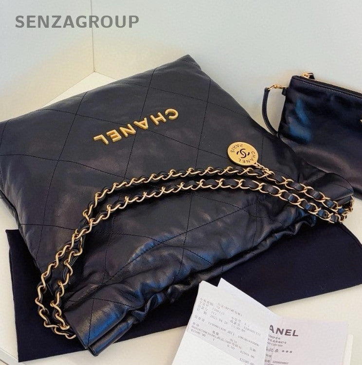 Chanel Diamond PM Gold Coin Chain Shoulder Bag Black Used Women Classic Fashion