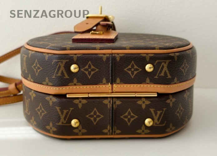 Louis Vuitton Boite Chapeau PM Monogram Crossbody Brown Gold Women