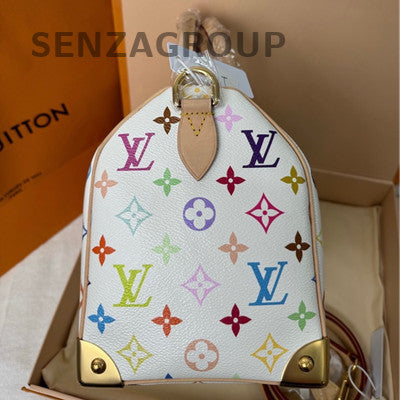 Louis Vuitton Monogram Multicolor Speedy Bag Gold Hardware Women's Fashion