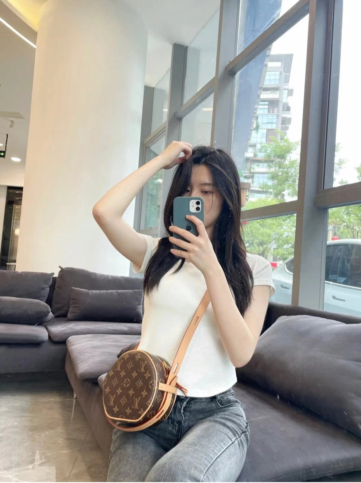 Louis Vuitton Monogram Canvas Round Mini Crossbody Bag For Women
