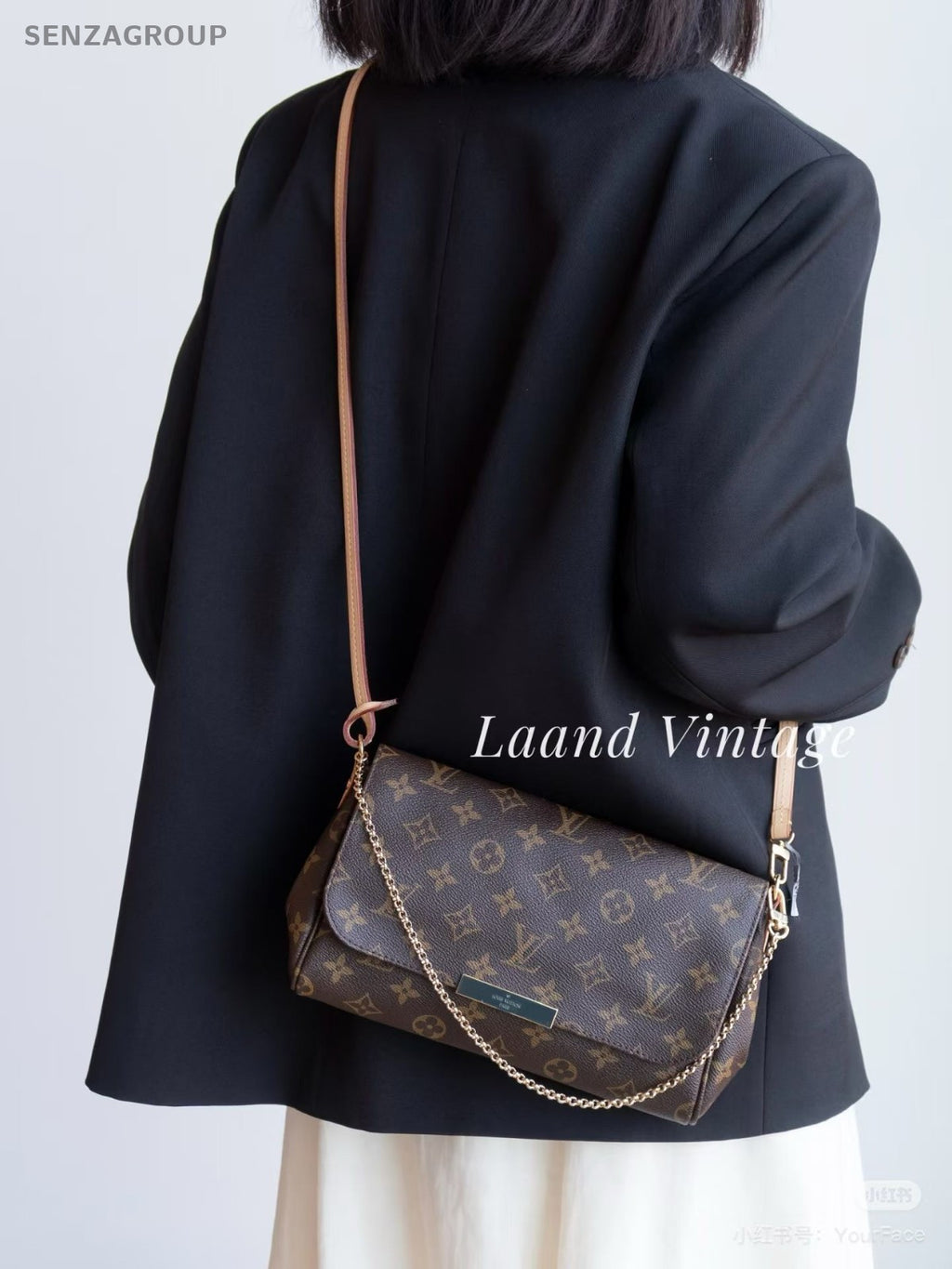 Louis Vuitton Favourite MM Monogram 2WAY Chain Shoulder bag Crossbody Women