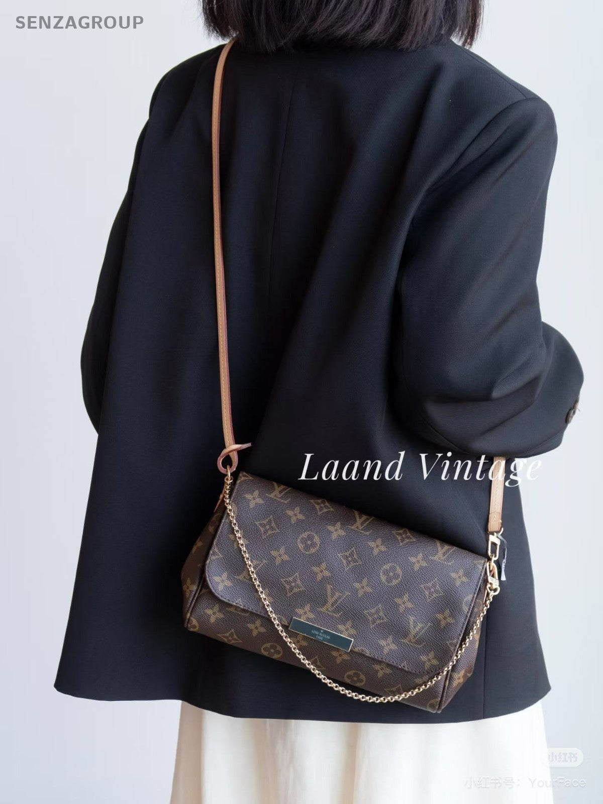 Louis Vuitton Favourite MM Monogram 2WAY Chain Shoulder bag Crossbody Women