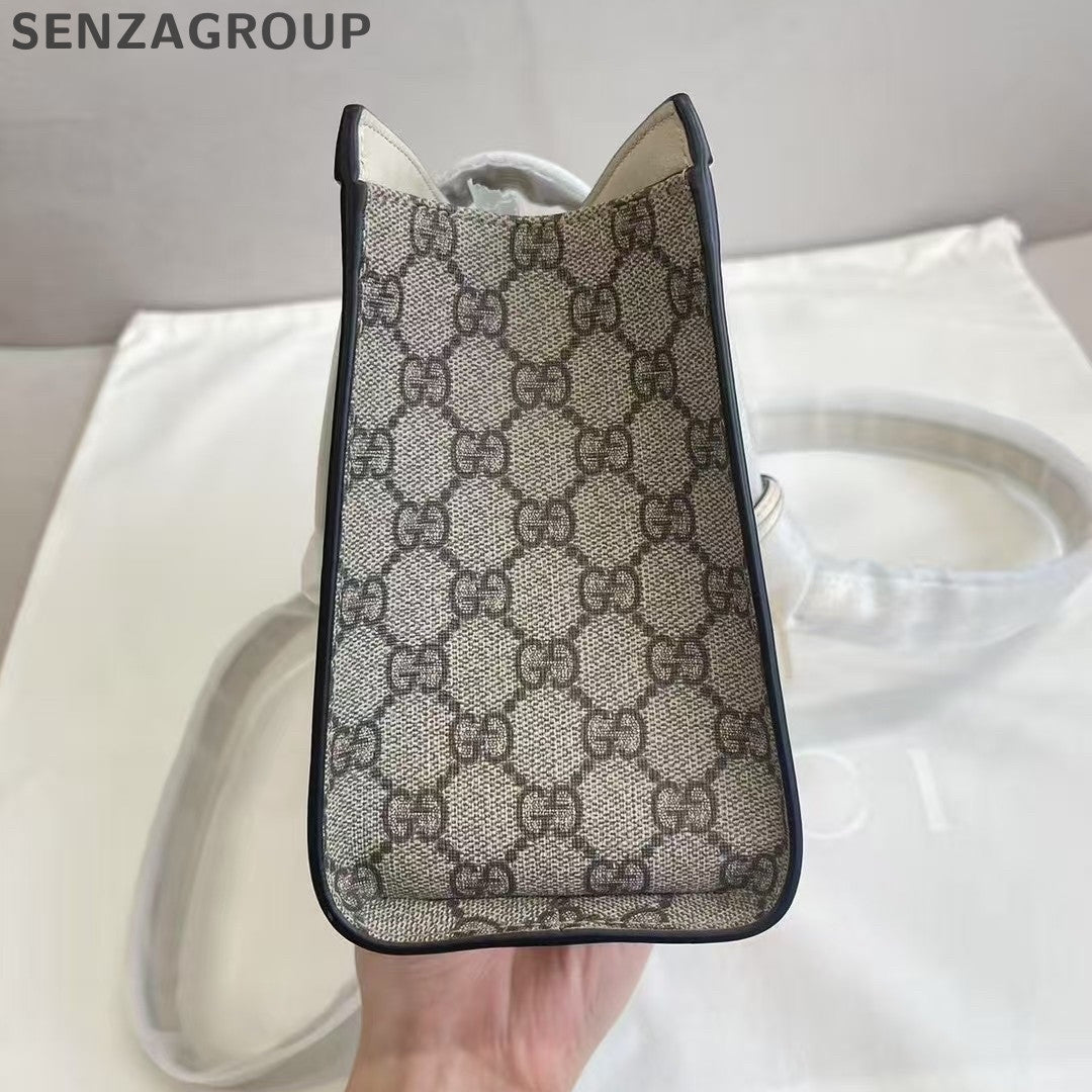 Gucci GG Marmont Padlock Shoulder Bag in White & Brown - Classic Women's Bag
