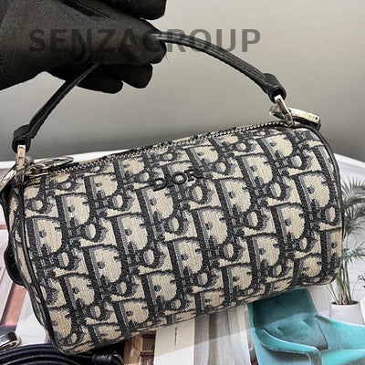 Dior Oblique Roller Black Silver Hardware Shoulder Bag Classic