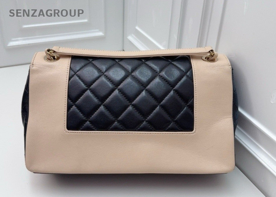 Chanel CF Leather Shoulder Crossbody Bag Women Brown Black