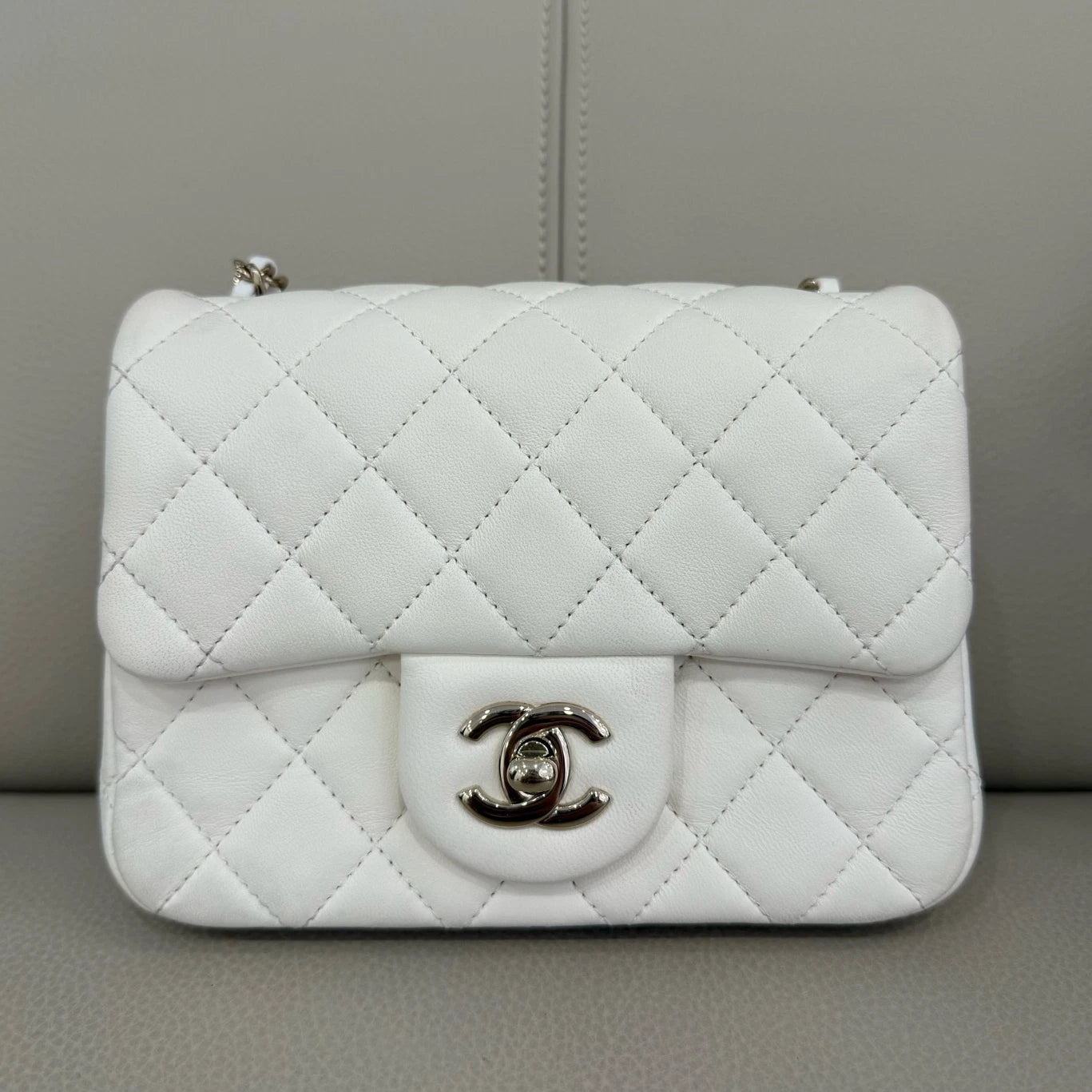 CHANEL CF Square Lambskin Shoulder Crossbody Bag For Women