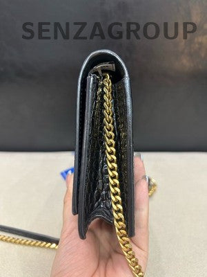 Saint Laurent YSL Kate Small Black Gold Tassel Chain Shoulder Bag