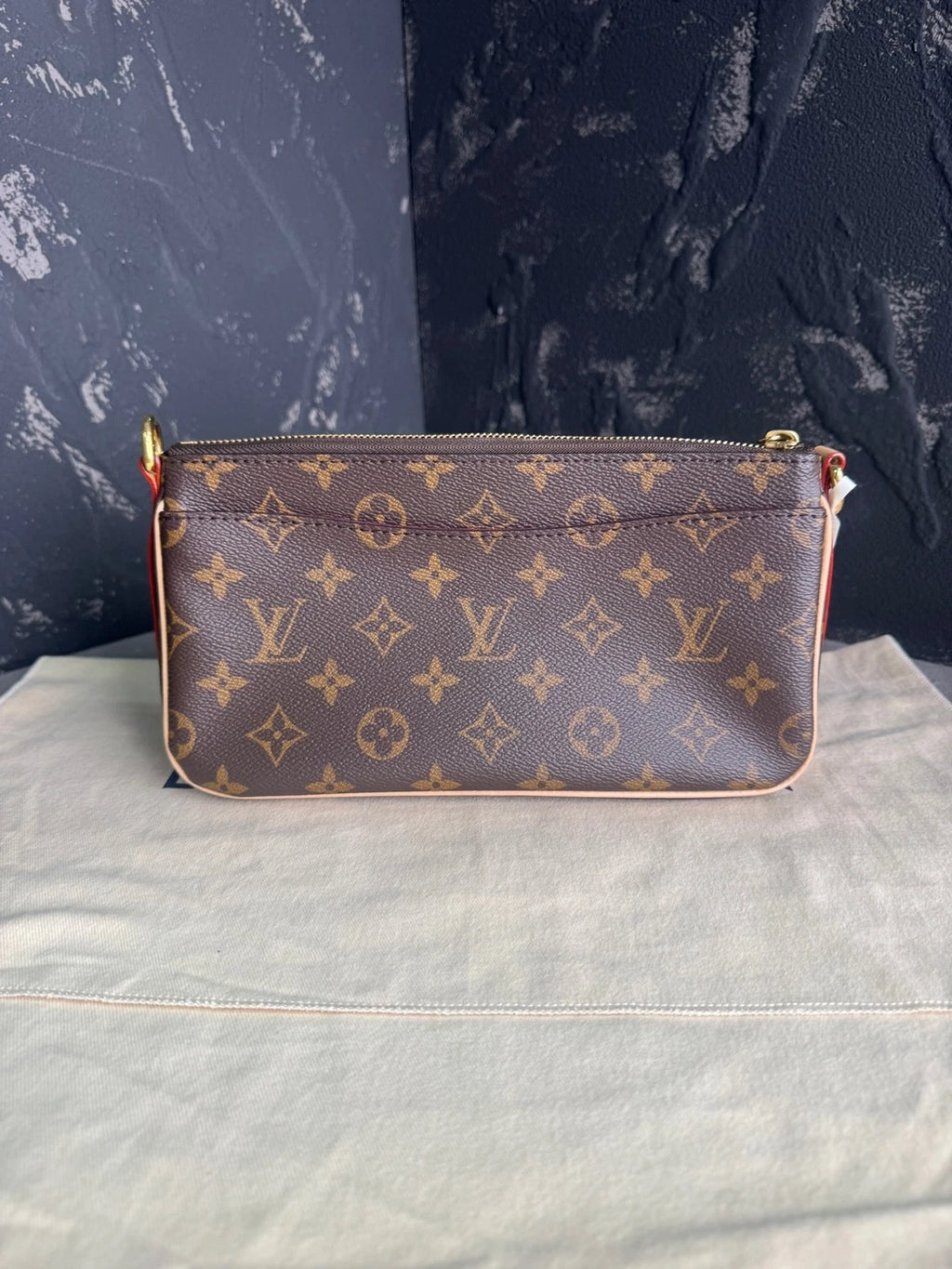 Louis Vuitton Canvas Camel Shoulder Bag For Women