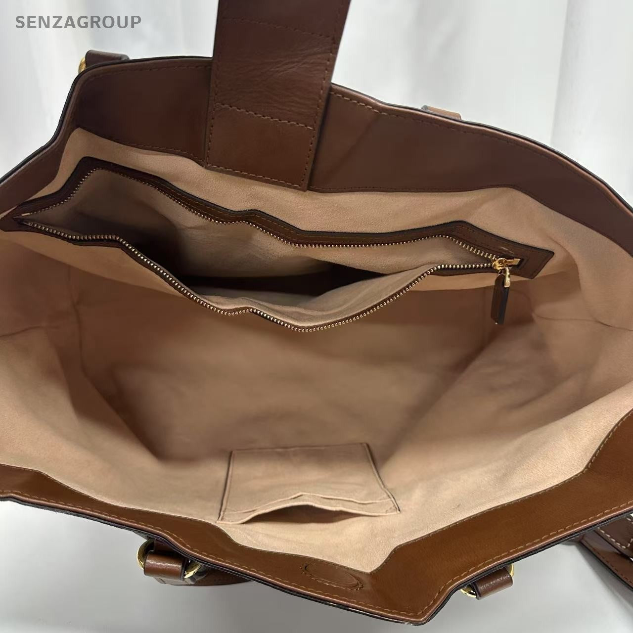 GUCCI Coated Canvas Monogram GG Handbag Shoulderbag Brown