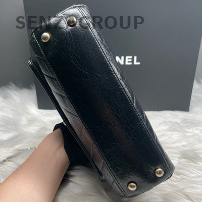 Chanel Coco Handle Small Black Caviar Quilted Leather Chain Bag