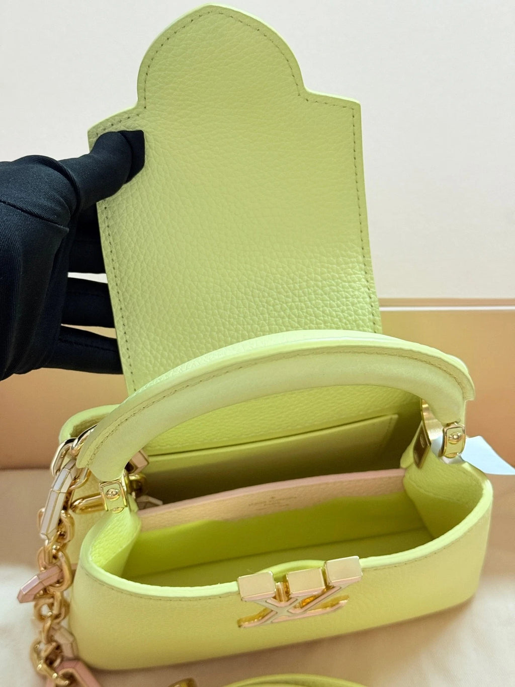 Louis Vuitton Capucines Yellow Top Handle Bag For Women