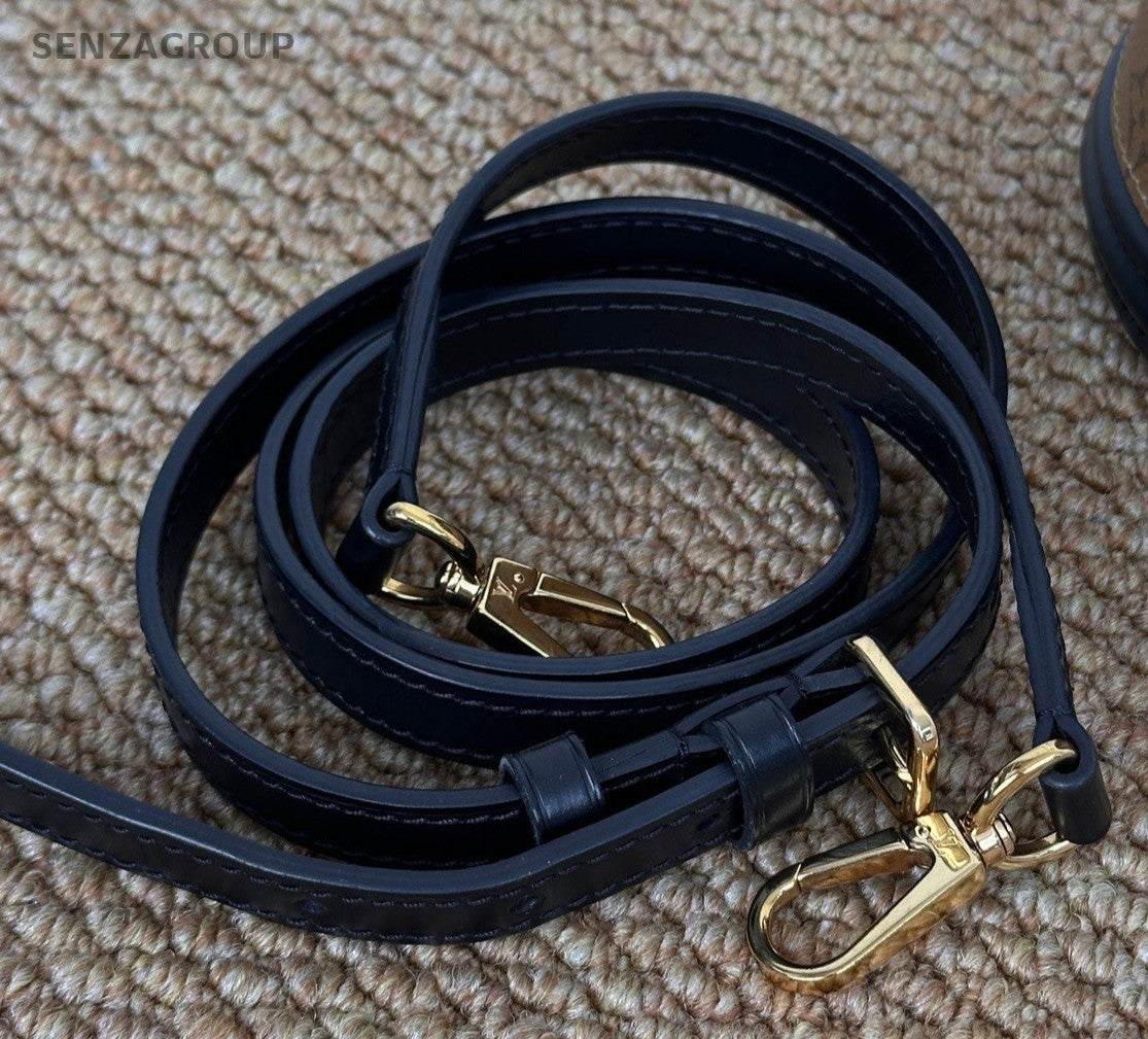 Louis Vuitton Monogram Cannes Top Handle Bag Crossbody Black Gold Women Classic