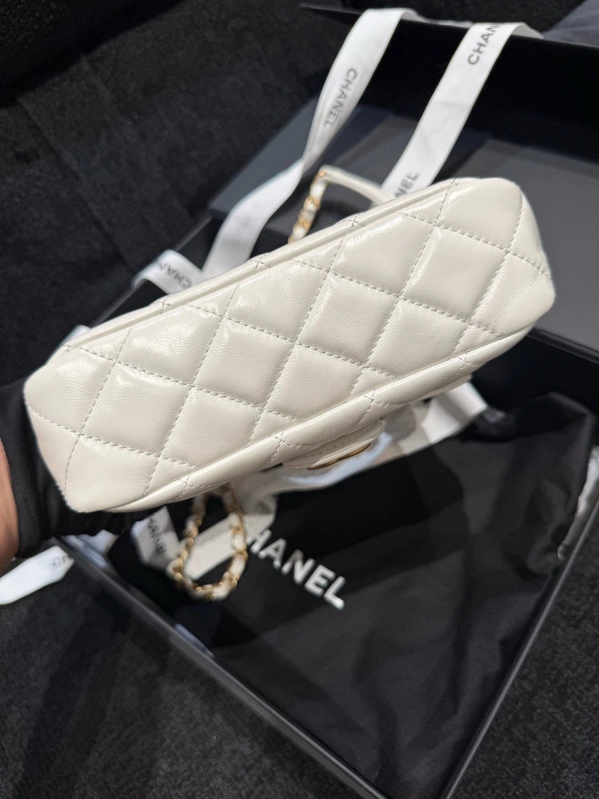 CHANEL Small Oil Wax Leather Shoulder Bag For Women