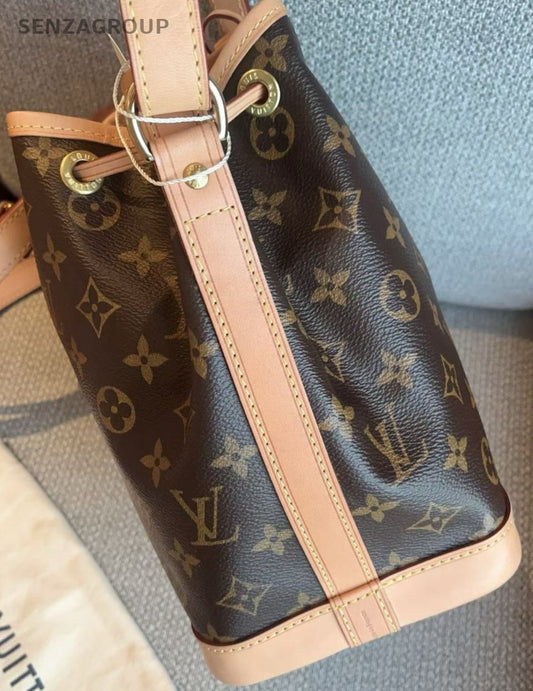 Louis Vuitton Noe BB Monogram Bucket Shoulder Bag Cross body Brown Gold Women