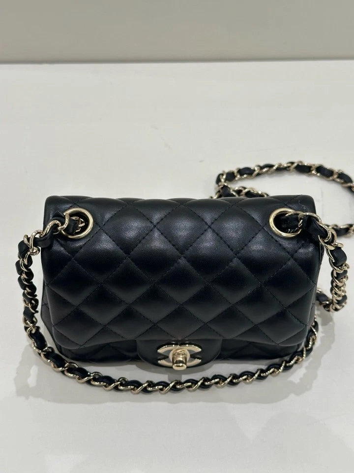 Authentic CHANEL Classic Flap Chain Crossbody Bag For Women