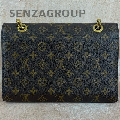 Louis Vuitton Victoire Black Monogram Chain Shoulder Crossbody Bag Women