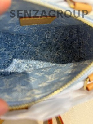 Louis Vuitton Speedy Nano Denim Monogram Handbag for Women