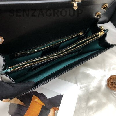 Bvlgari Black Serpenti Forever Bag Chain Strap Shoulder Crossbody Classic