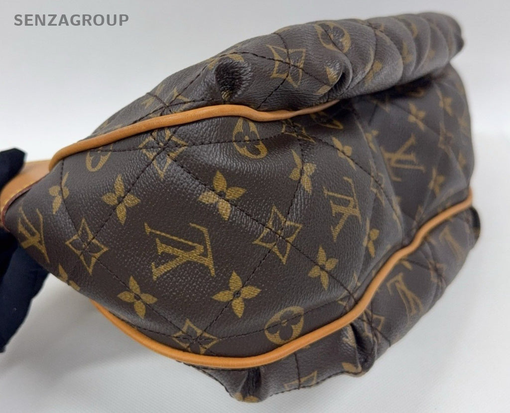 Louis Vuitton Monogram Hobo Shoulder Bag Brown Gold Women Classic