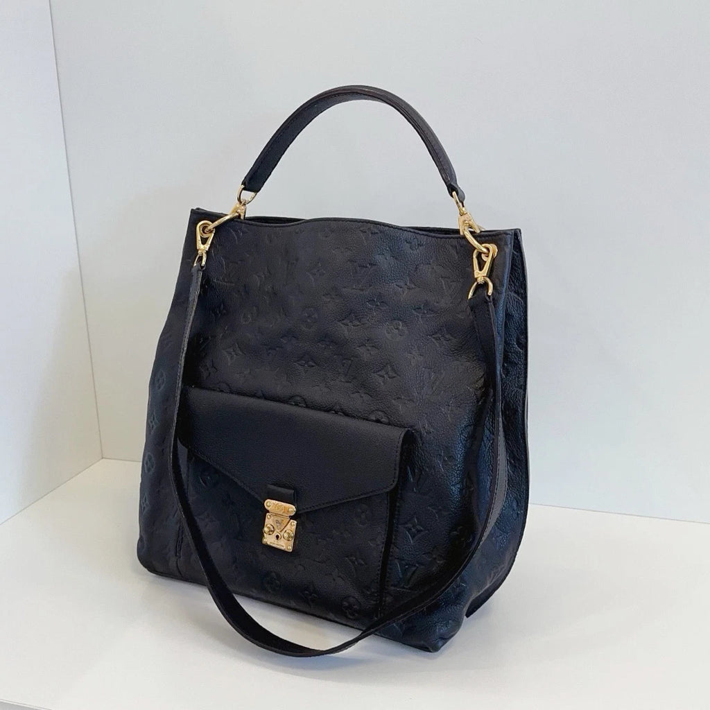 Louis Vuitton Métis Hobo 3Ways Top Handle Shoulder Crossbody Black Gold Women