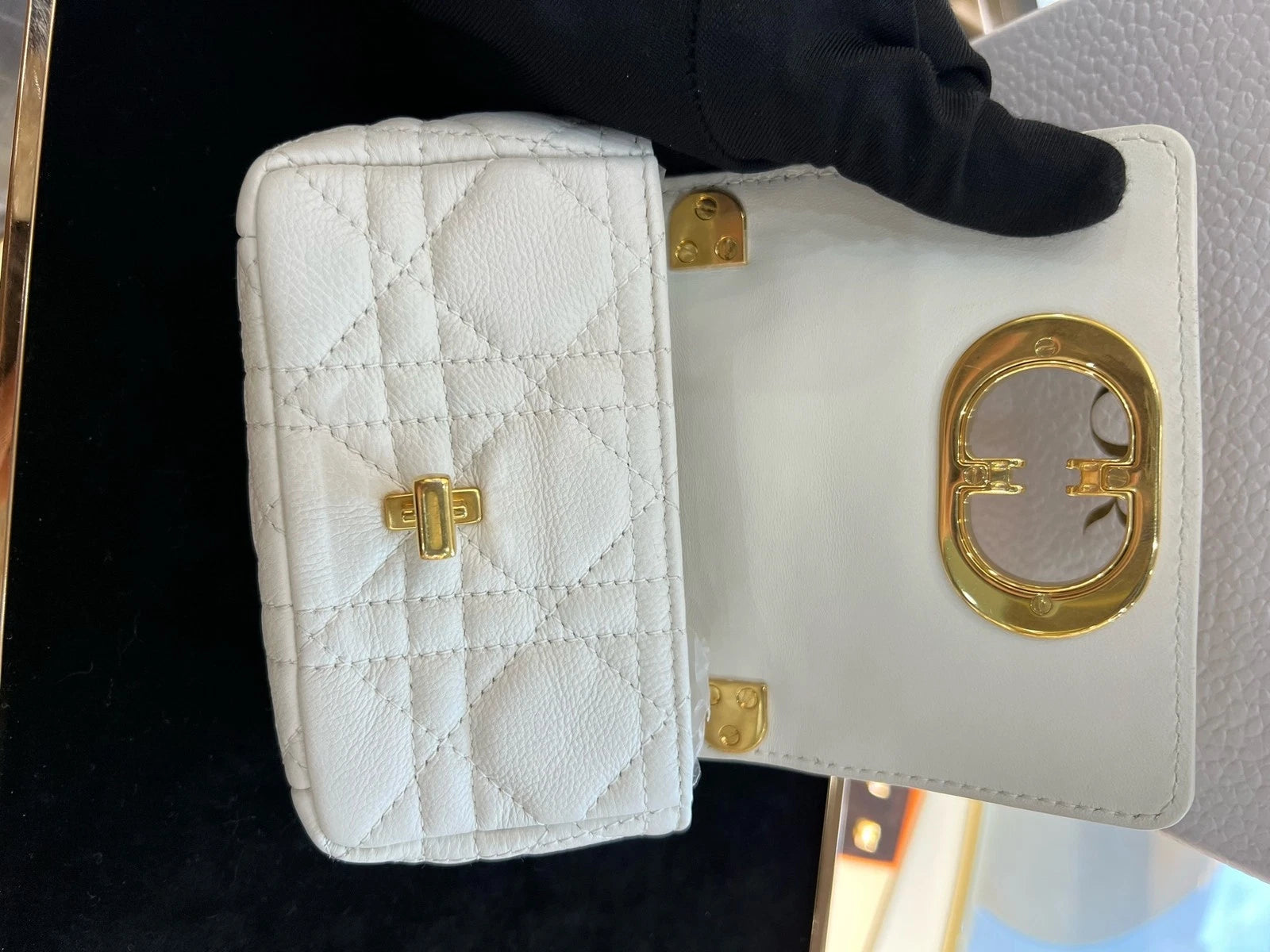 Dior Caro Cannage Mini Crossbody Shoulder Bag For Women
