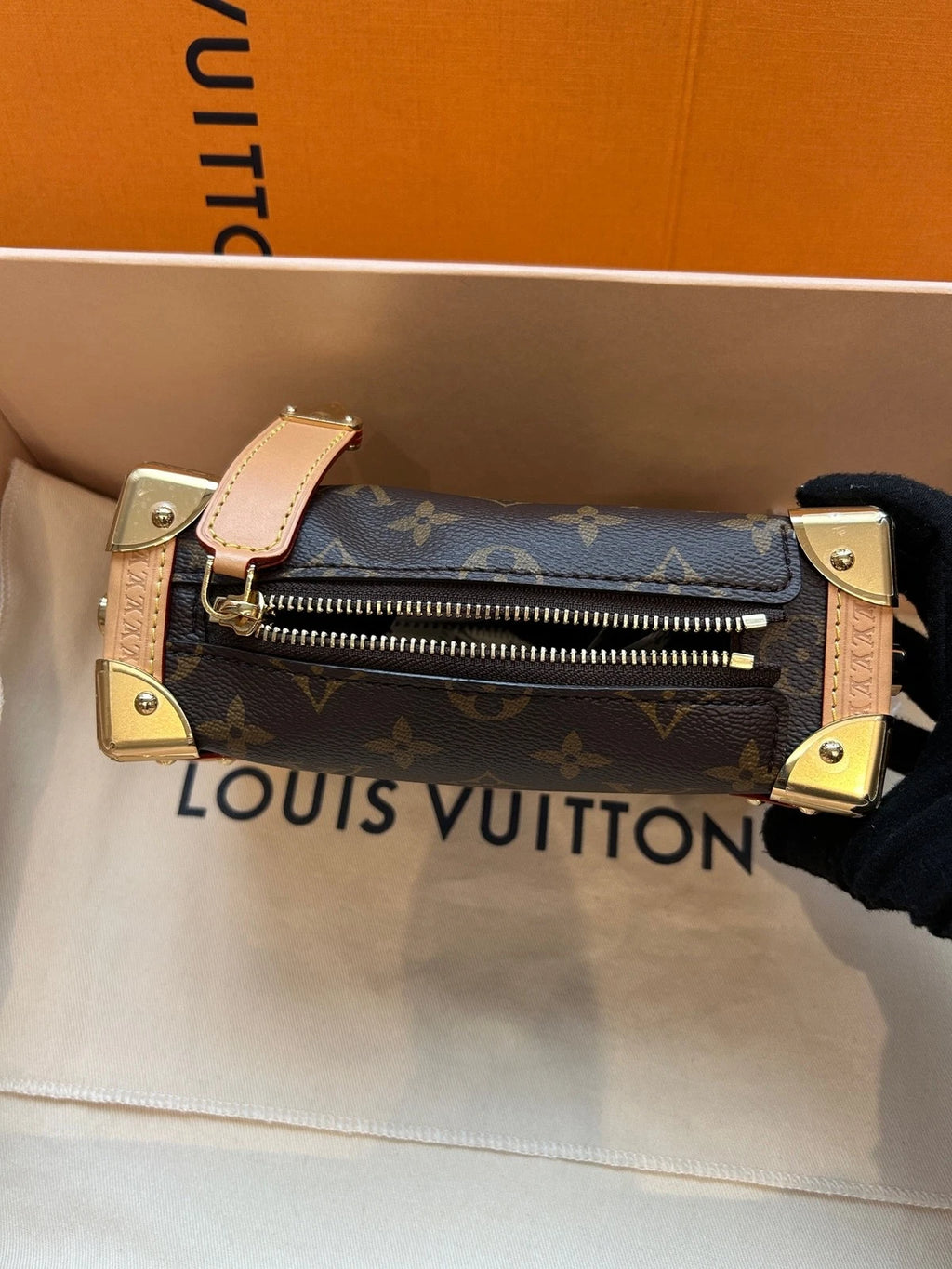 Louis Vuitton Leather Small Box Shoulder Bag For Women