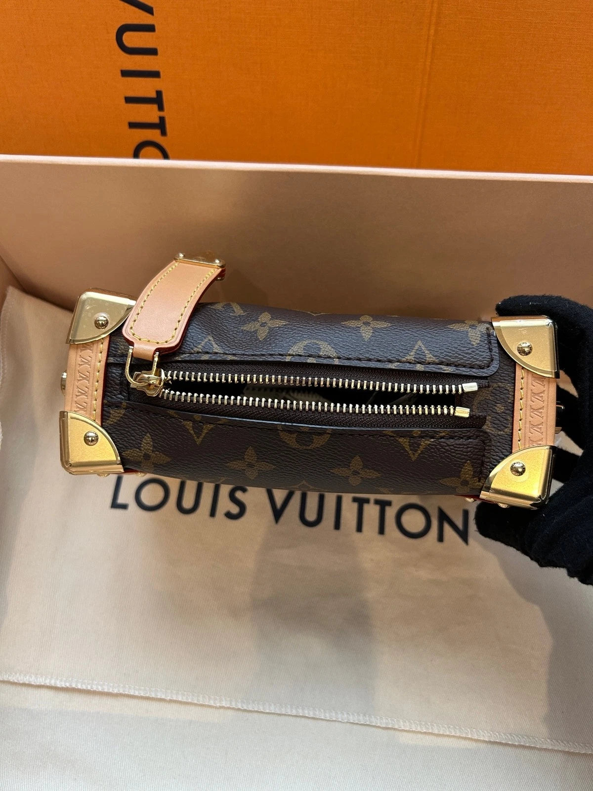 Louis Vuitton Leather Small Box Shoulder Bag For Women