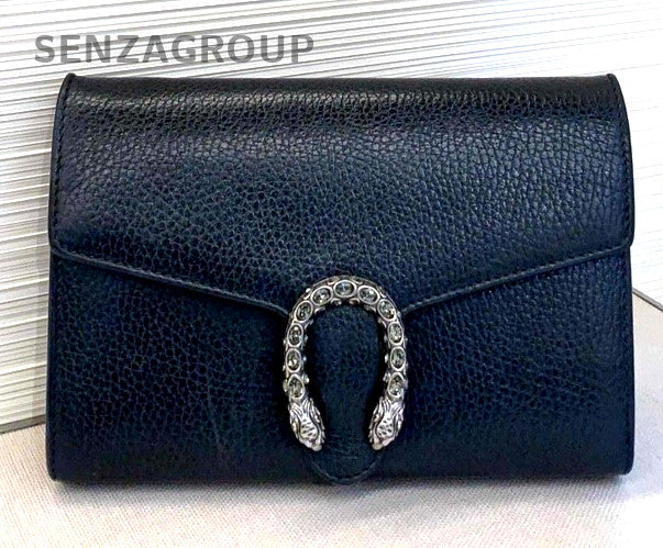 GUCCI Dionysus woc Black Silver Crossbody bag