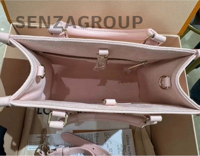 Louis Vuitton OnTheGo PM Pink Leather Tote Bag Women's Handbag