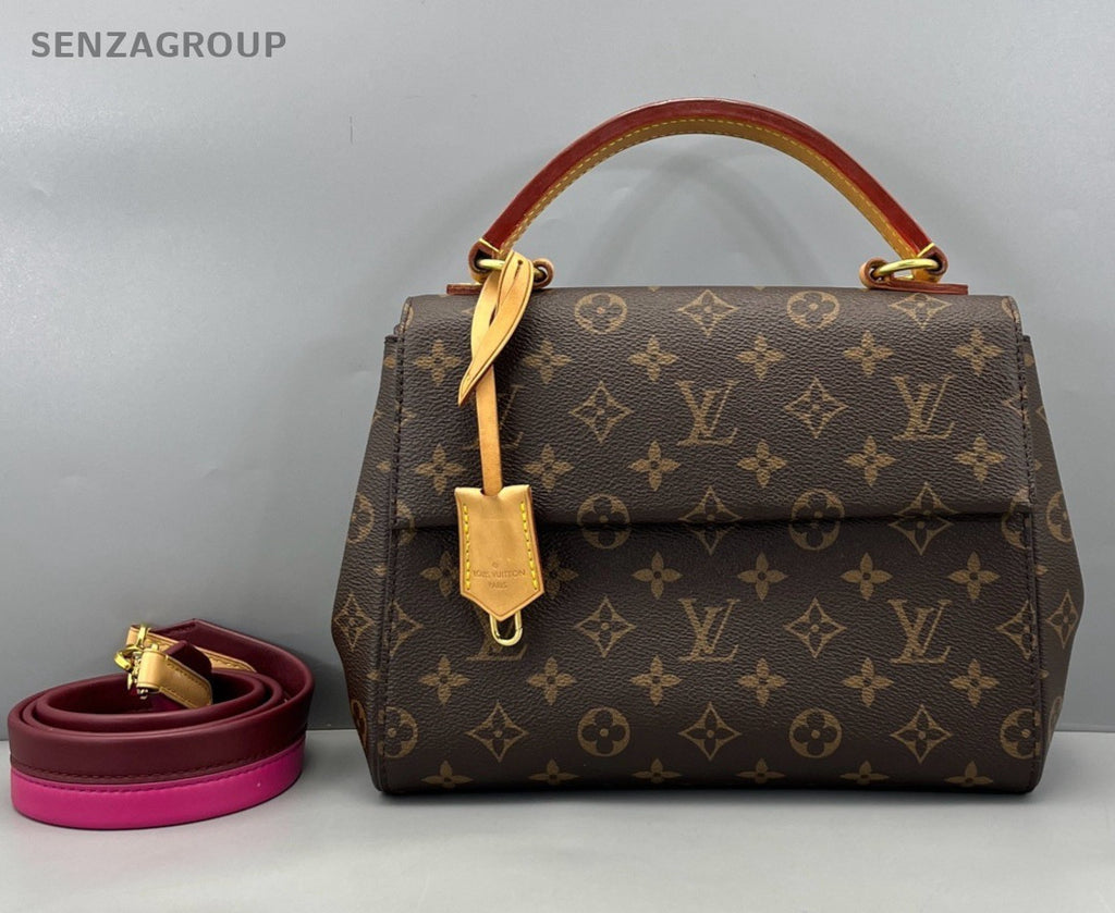 Louis Vuitton Cluny bb PM Monogram Top Handle 2way Shoulder bag Brown Women