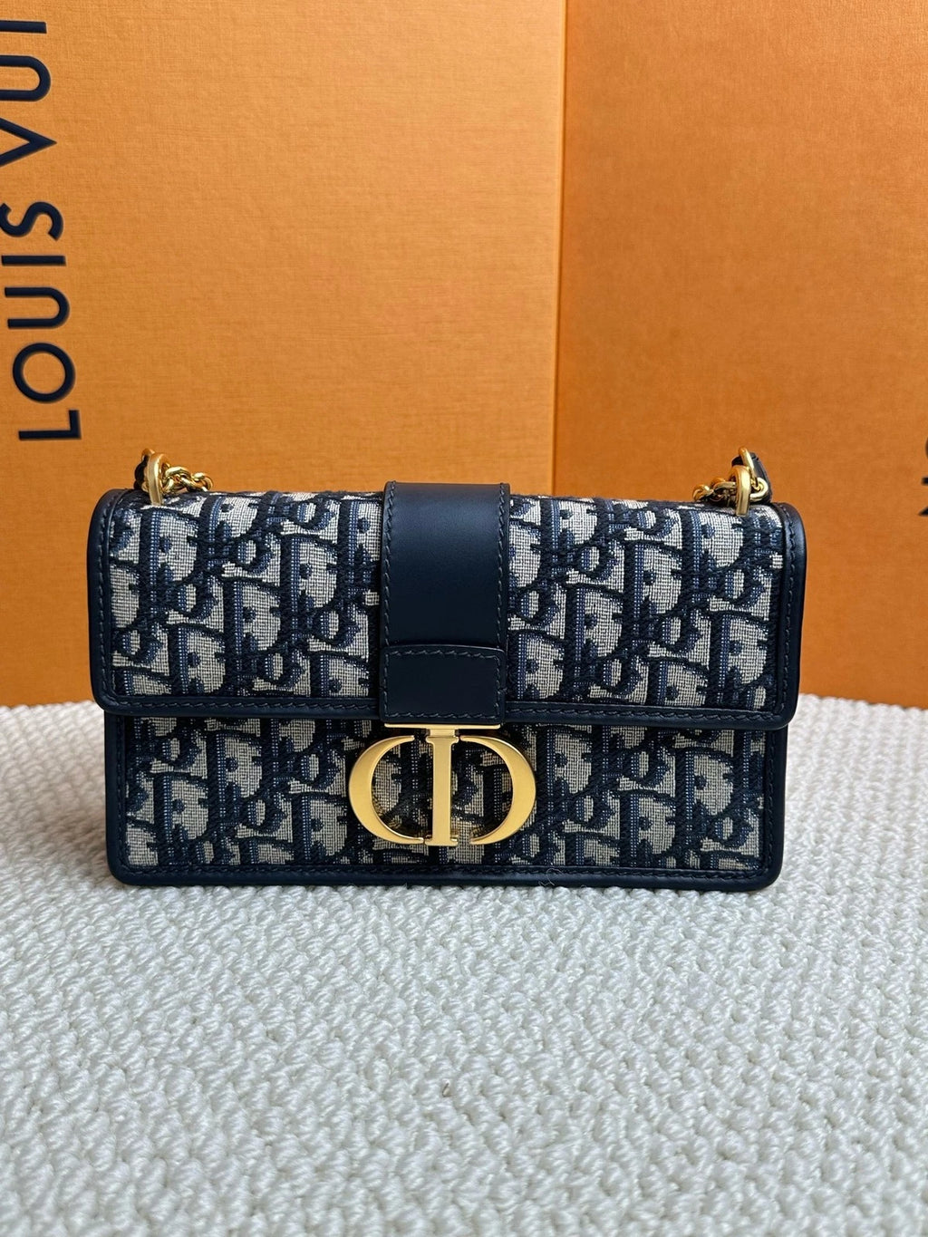 Dior Canvas Monogram Montaigne Small Shoulder Bag For Women