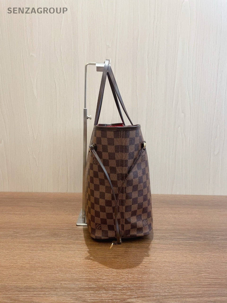 SJ0001 Neverfull MM damier ebene with pouch