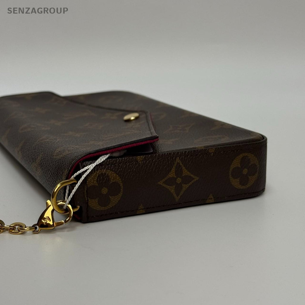 SJ0001  Louis Vuitton Felicie Crossbody Small Brown Canvas/Leather
