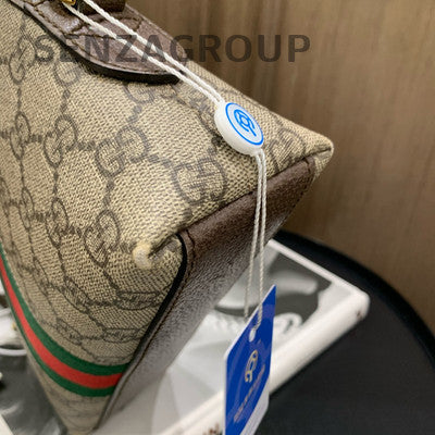 Gucci GG Marmont Matelassé Shoulder Bag Brown Gold Hardware Unisex