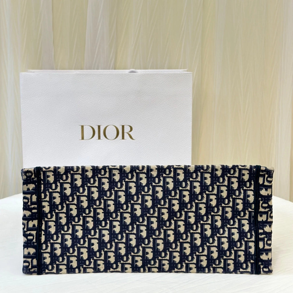 Dior Canvas Classic Monogram Large Tote Handbag For Women