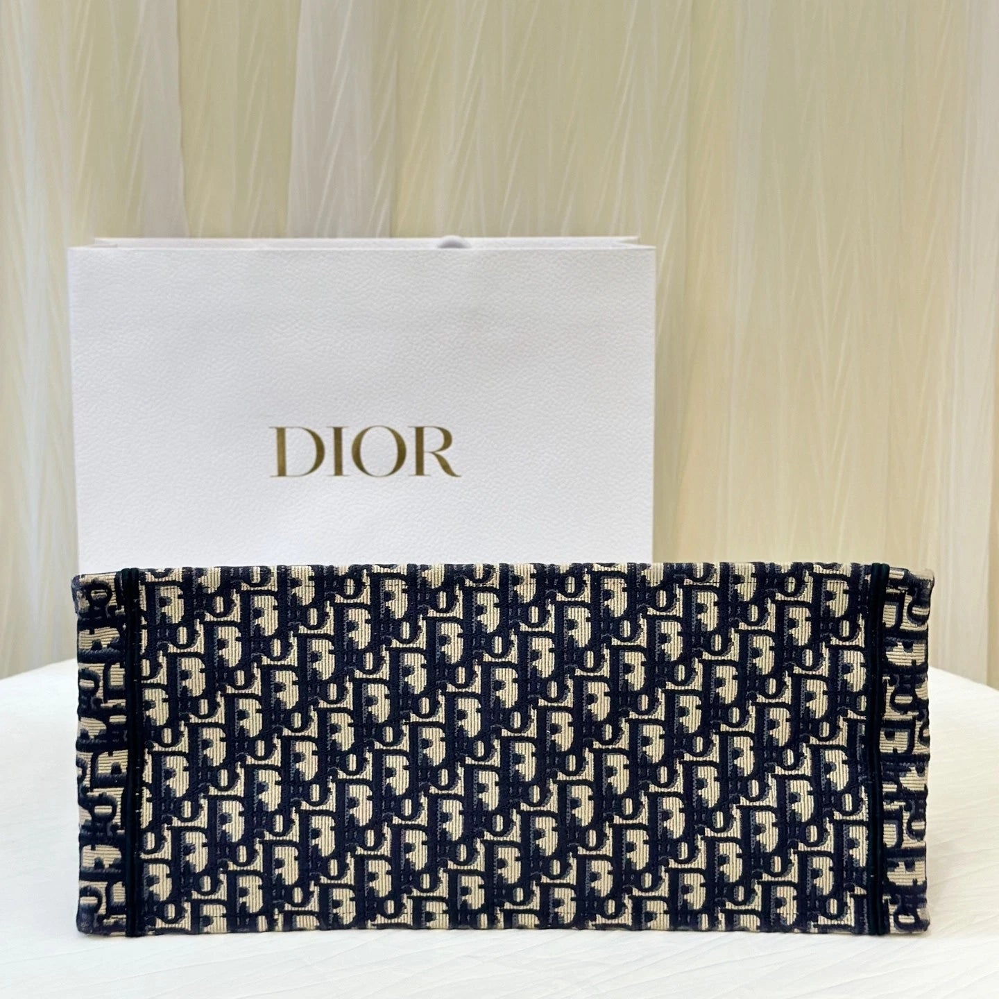 Dior Canvas Classic Monogram Large Tote Handbag For Women