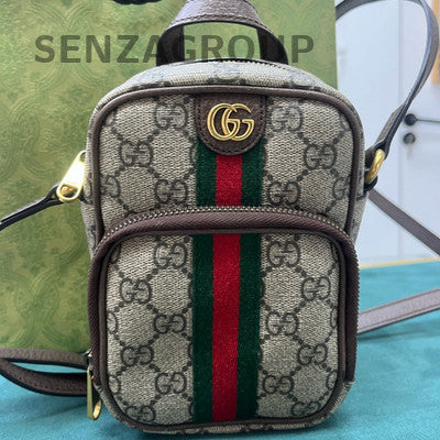 Gucci GG Marmont Phone Bag 2Way Crossbody Brown Gold Buckle Unisex