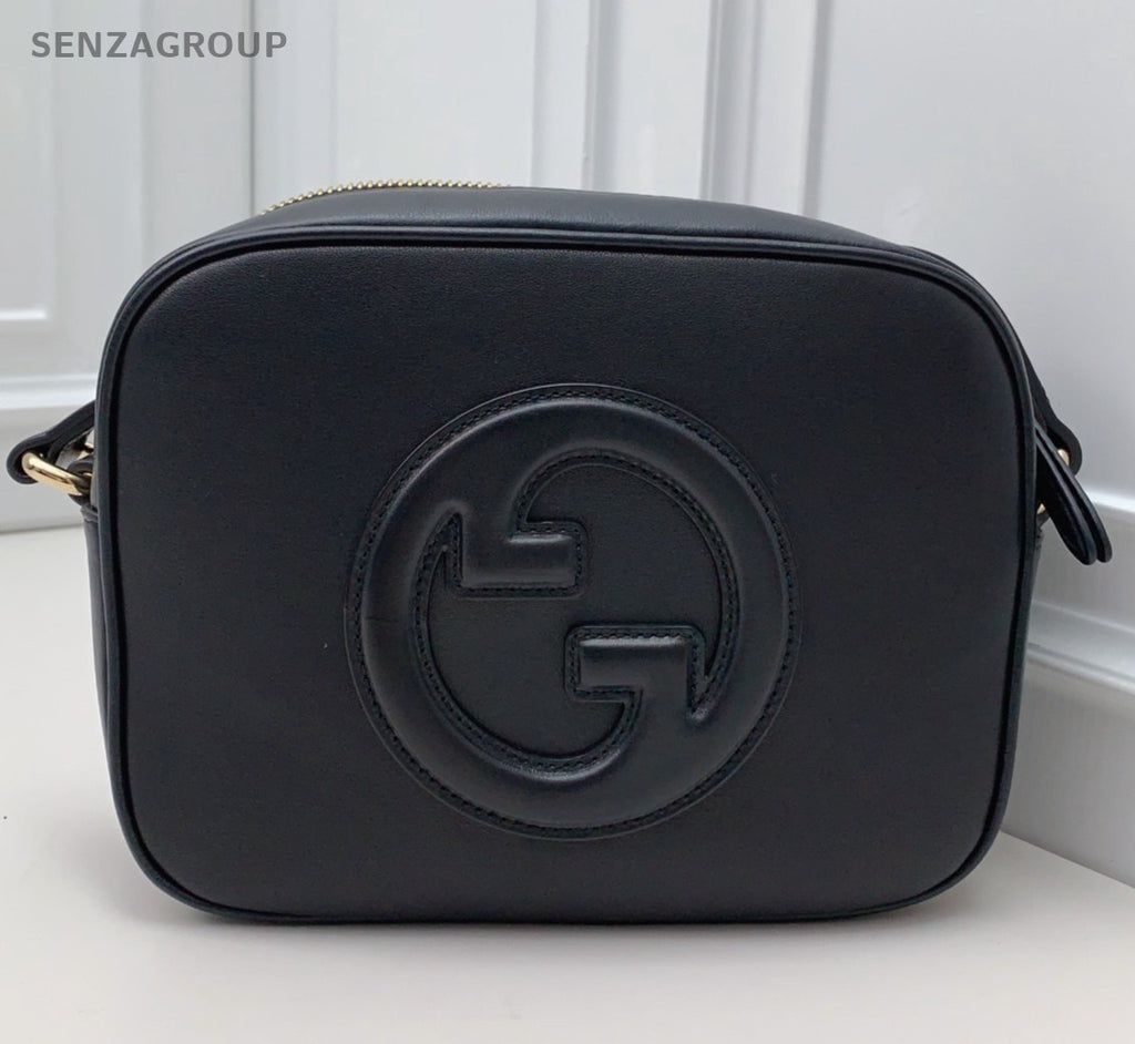 Gucci SOHO Disco Bag Shoulder Bag Black Gold Used Women Classic