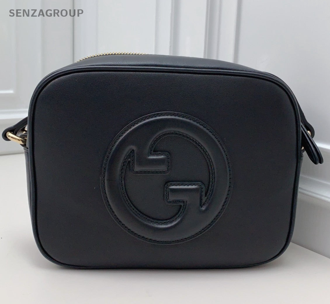 Gucci SOHO Disco Bag Shoulder Bag Black Gold Used Women Classic