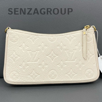 Louis Vuitton Easy Pouch White Gold Hardware Crossbody Bag Women's Fashion