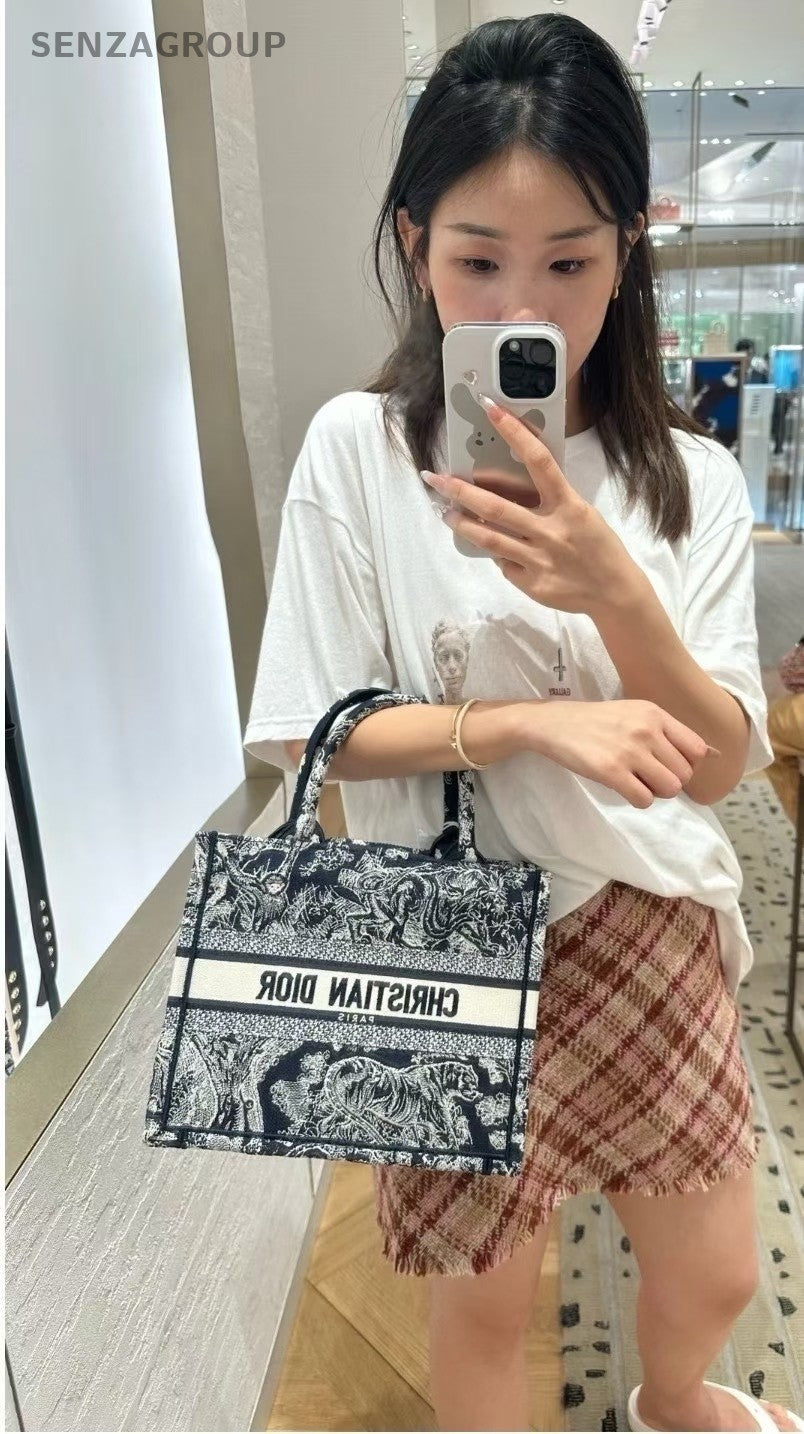 Christian Dior Book tote Zoo Series Handbag Small Almost Brand NEW women