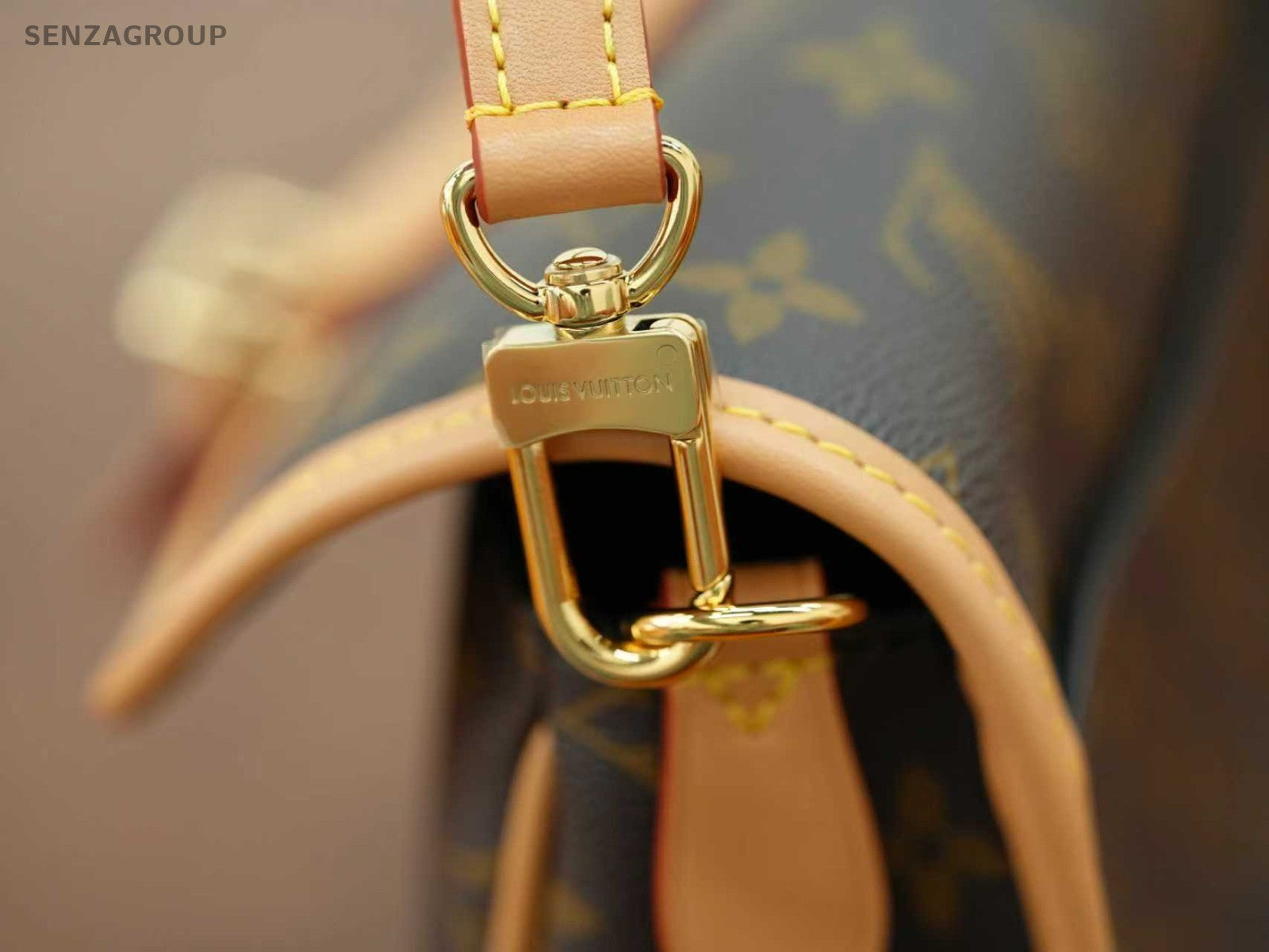 Louis Vuitton Diane Monogram Shoulder Bag Crossbody Brown Gold Women