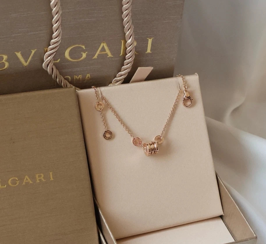 Excellent Bvlgari B.zero1 18K Rose Gold Spring Bracelet Size ML