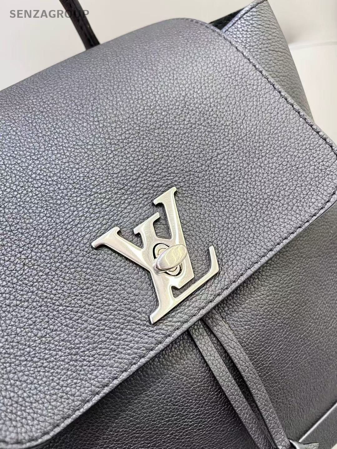 Louis Vuitton lockme Calfskin Backpack Shoulder Bag Black