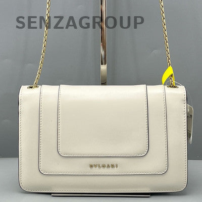 Bvlgari Serpenti Forever Small White Gold Chain Shoulder Bag Women Classic