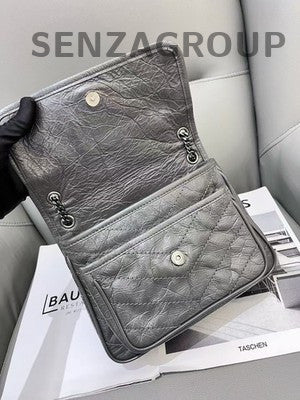 Saint Laurent Small Niki Bag Grey Chain Strap Classic Fashion Women