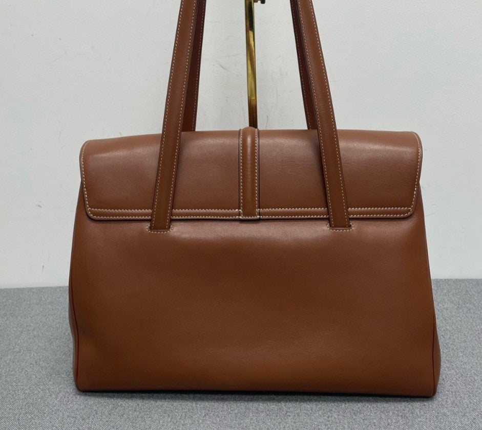 Celine Soft16 MM Shoulder Bag Brown Gold Used Women Classic